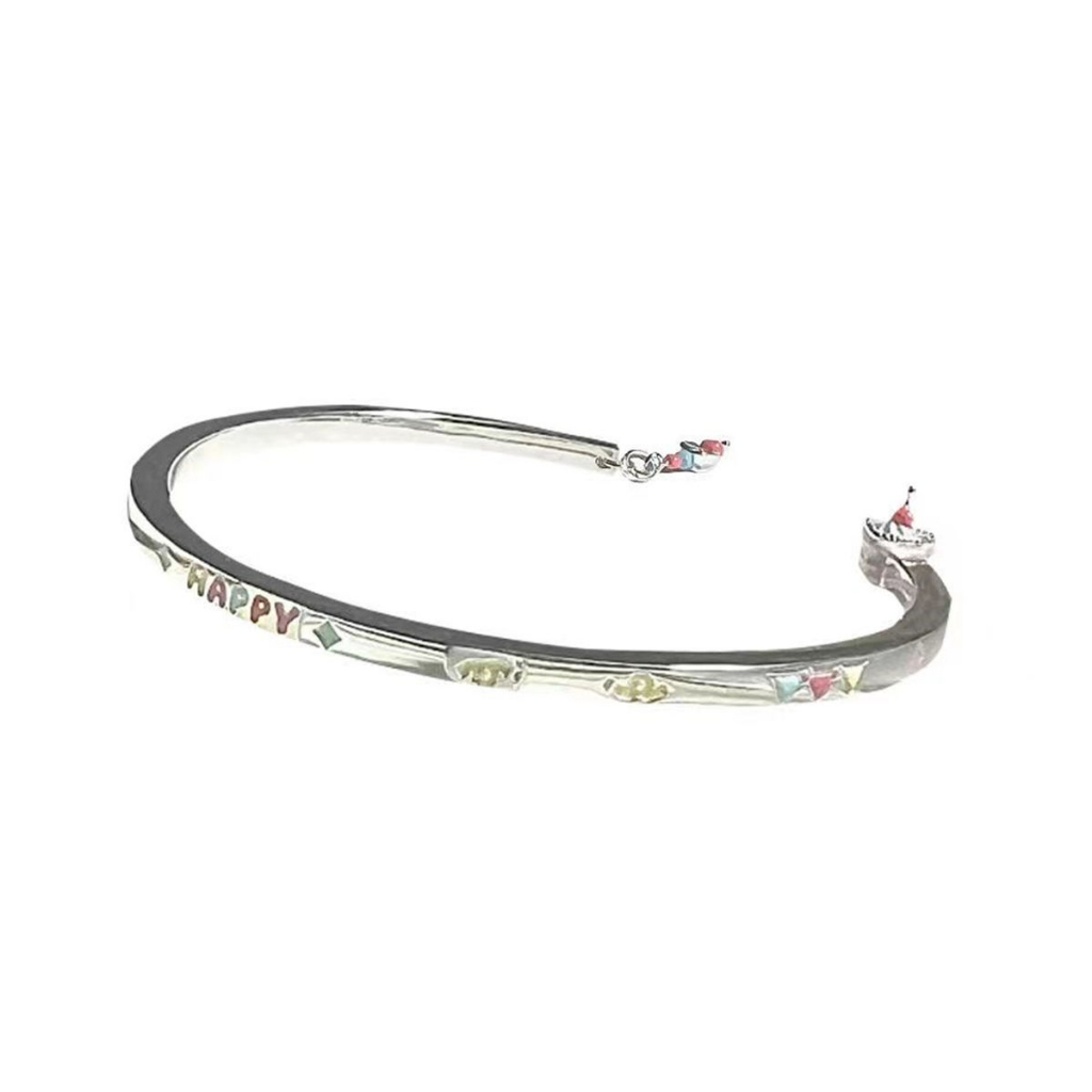 Vòng Tay Bạc 925 Mặt Gấu Hoạt Hình Dễ Thương Cho Nữ 925