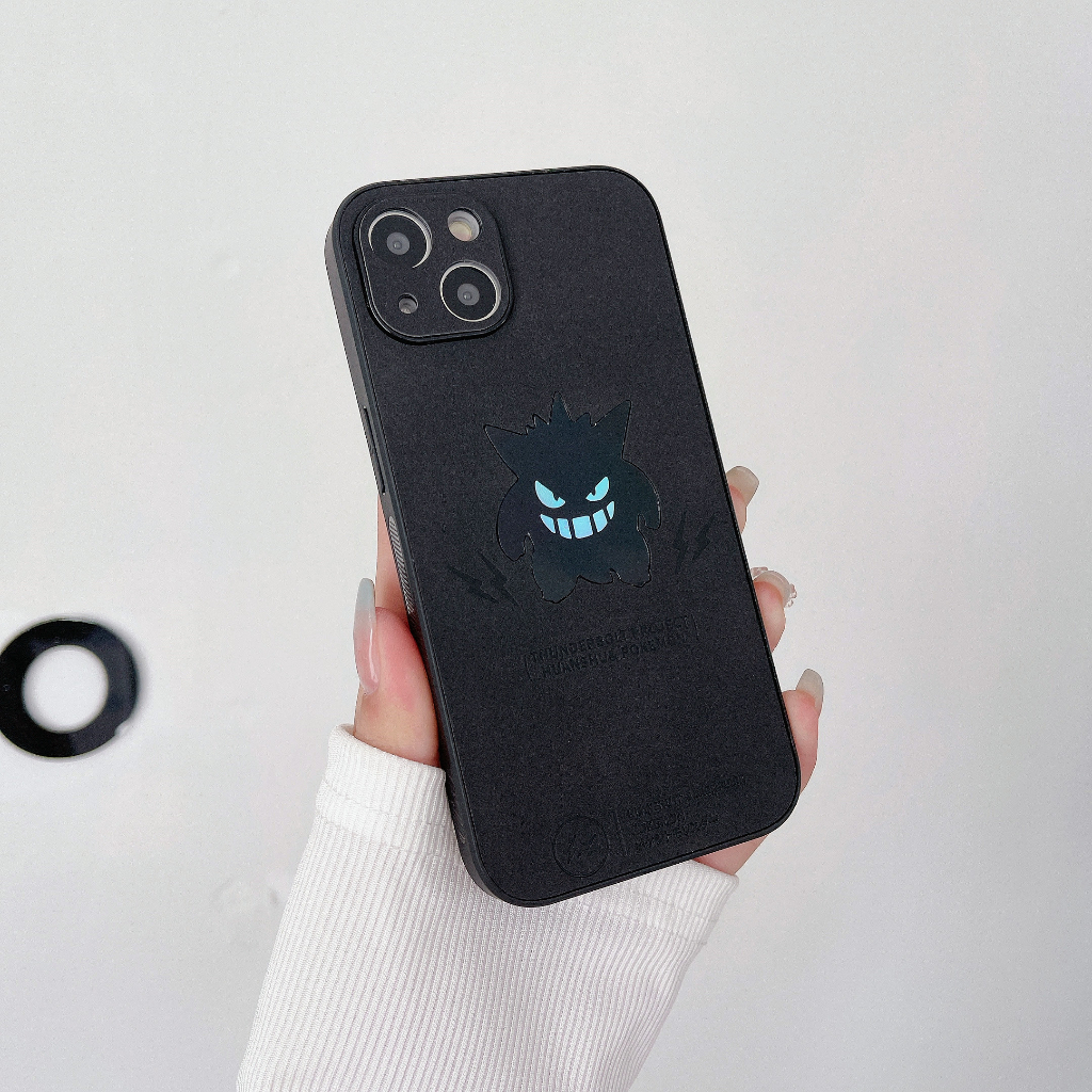 Gengar Bao Da Điện Thoại Cứng Màu laser In Hình Pokemon Cho iphone 15 11 12 13 14 pro max 15 15