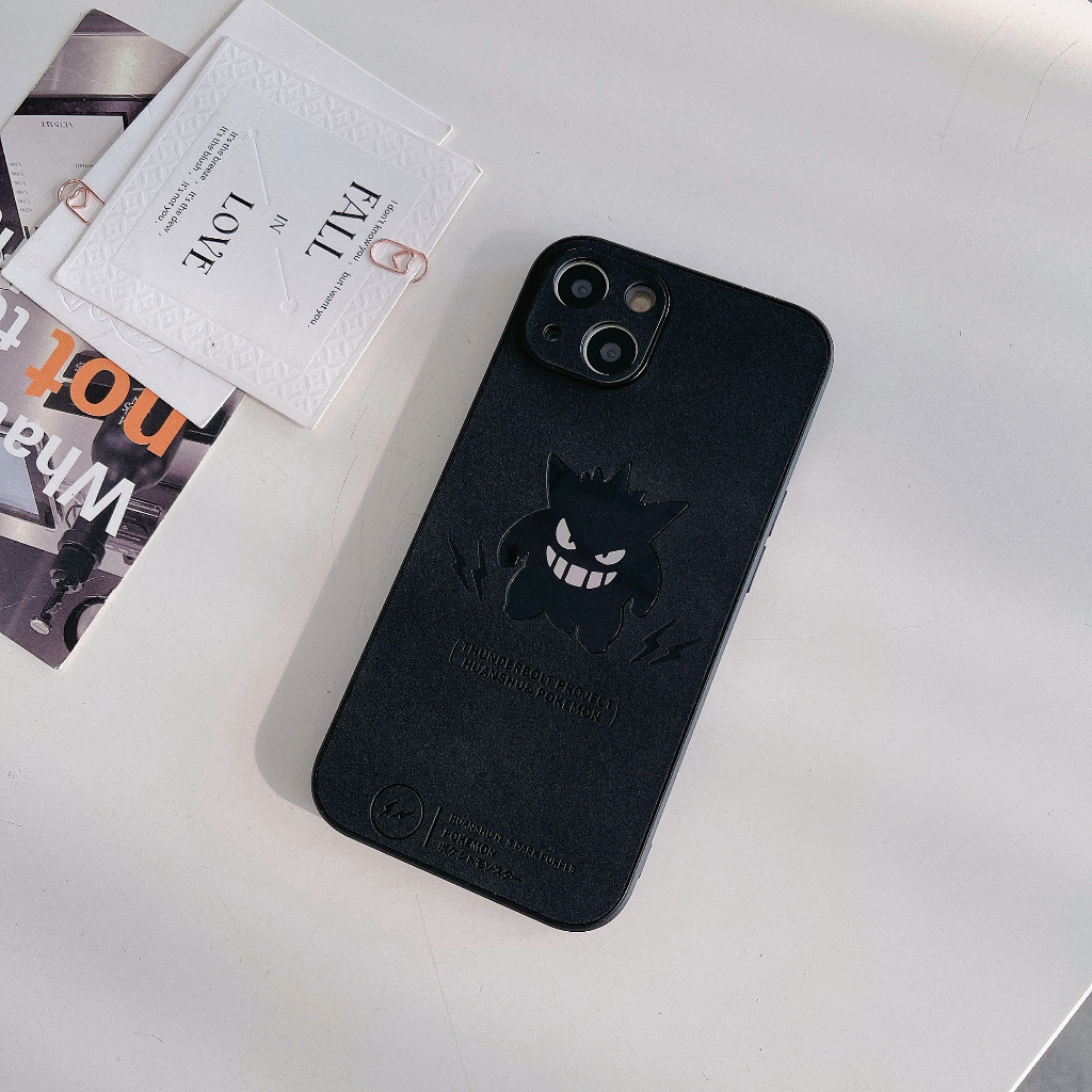 Gengar Bao Da Điện Thoại Cứng Màu laser In Hình Pokemon Cho iphone 15 11 12 13 14 pro max 15 15