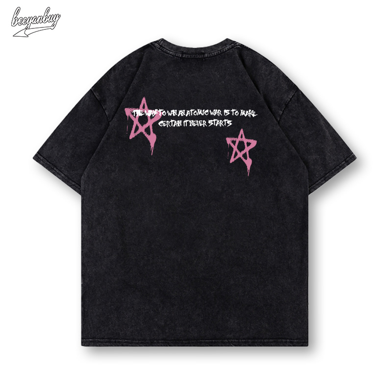 Áo thun nam Y0422 BEEYANBUY 100% cotton thương hiệu nội địa tay lỡ đường phố unisex