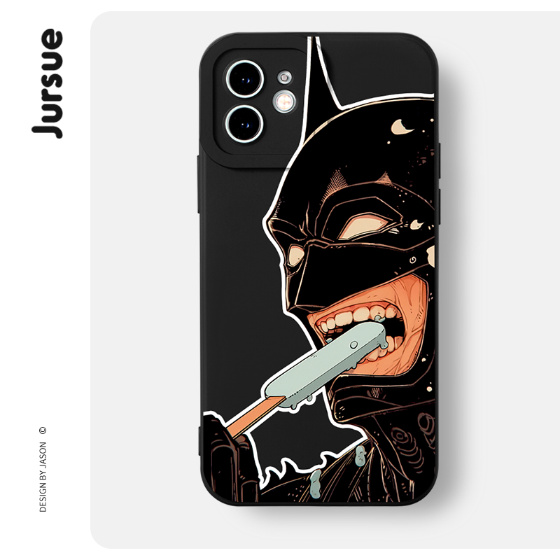 Ốp lưng JURSUE dễ thương đẹp độc lạ nam đen Cho iPhone Case 15 14 13 12 11 Pro Max SE 2020 X XR XS 8 7 ip 6S 6 Plus XYH2126