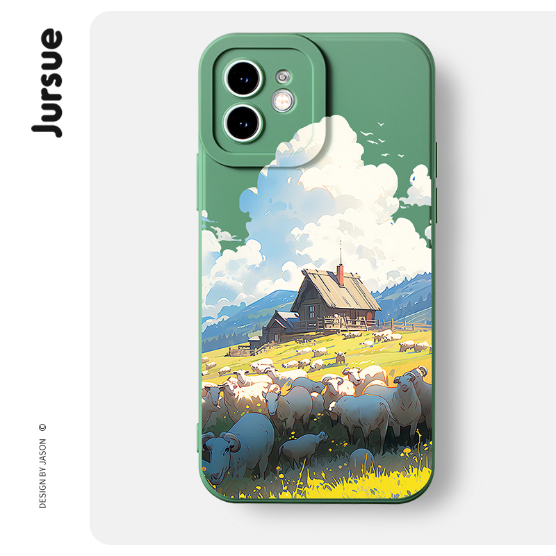 Ốp lưng JURSUE dễ thương đẹp đơn giản dẻo Cho iPhone Case 15 14 13 12 11 Pro Max SE 2020 X XR XS 8 7 ip 6S 6 Plus XYH2131