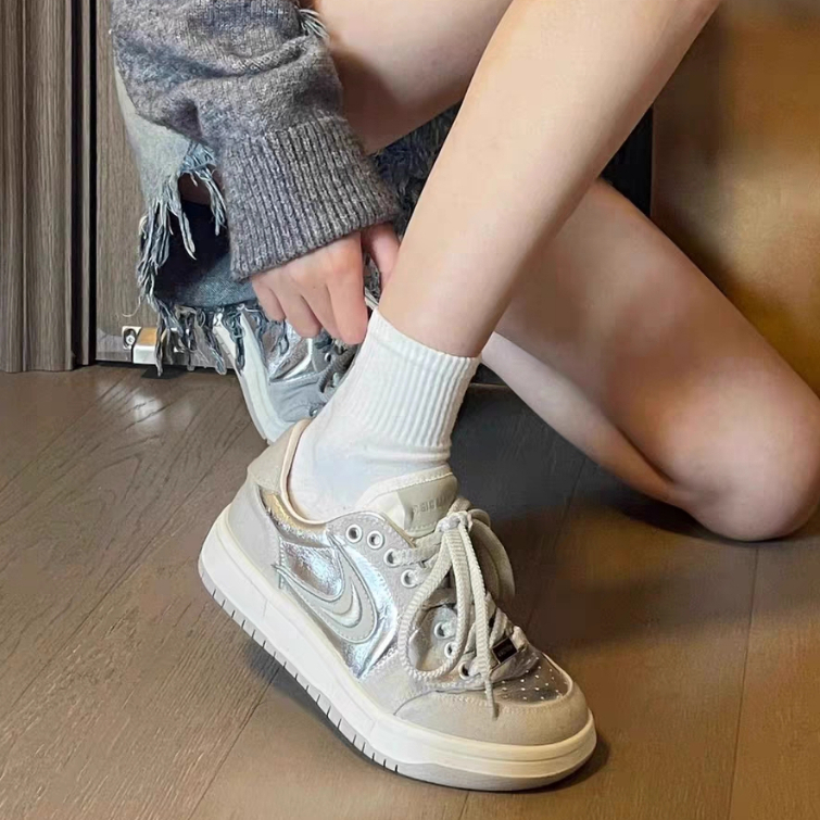 YAOLI  Giày Thể Thao Đế Phẳng Thoáng Khí Phong Cách retro Dễ Phối Đồ Cho Nữ