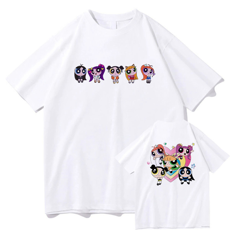 Áo Thun Tay Ngắn Cổ Tròn In Hình Hoạt Hình kpop newjeans kawaii Thời Trang Mùa Hè Cho Nam Và Nữ