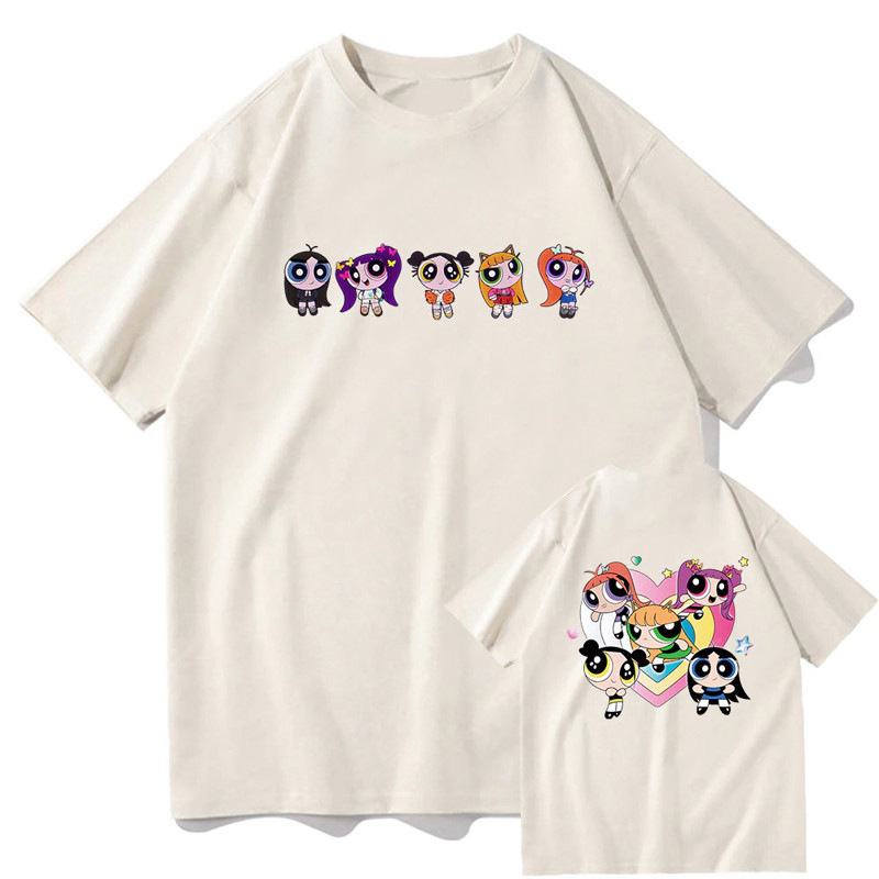 Áo Thun Tay Ngắn Cổ Tròn In Hình Hoạt Hình kpop newjeans kawaii Thời Trang Mùa Hè Cho Nam Và Nữ