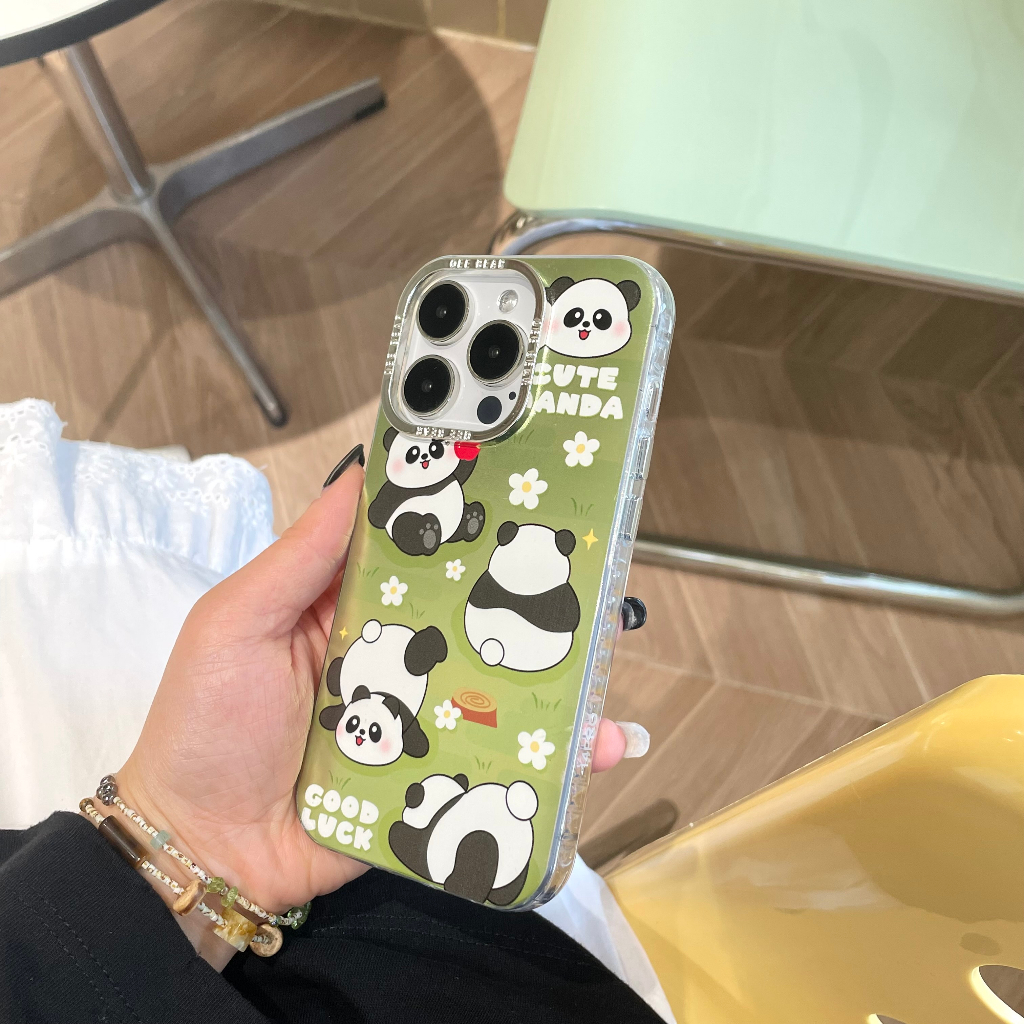 Phù Hợp Ốp Điện Thoại Silicon Mềm Họa Tiết Gấu Trúc Hoạt Hình Cho iphone 15 pro max 14 pro 13 pro max 12 pro iphone 11