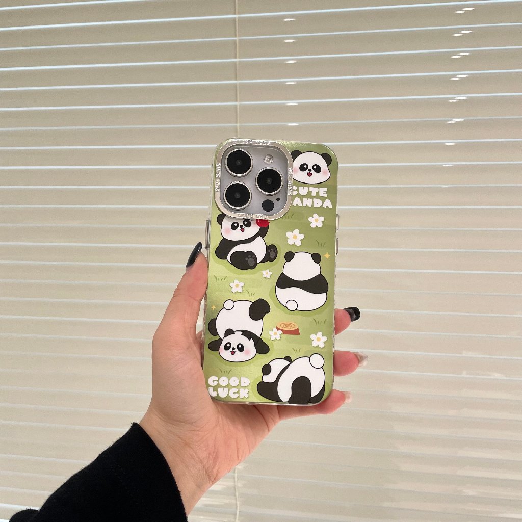 Phù Hợp Ốp Điện Thoại Silicon Mềm Họa Tiết Gấu Trúc Hoạt Hình Cho iphone 15 pro max 14 pro 13 pro max 12 pro iphone 11