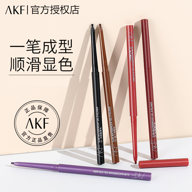 Bút Kẻ Mắt Dạng Gel Akf Không Dễ Lem Đầu Cứng Mỏng