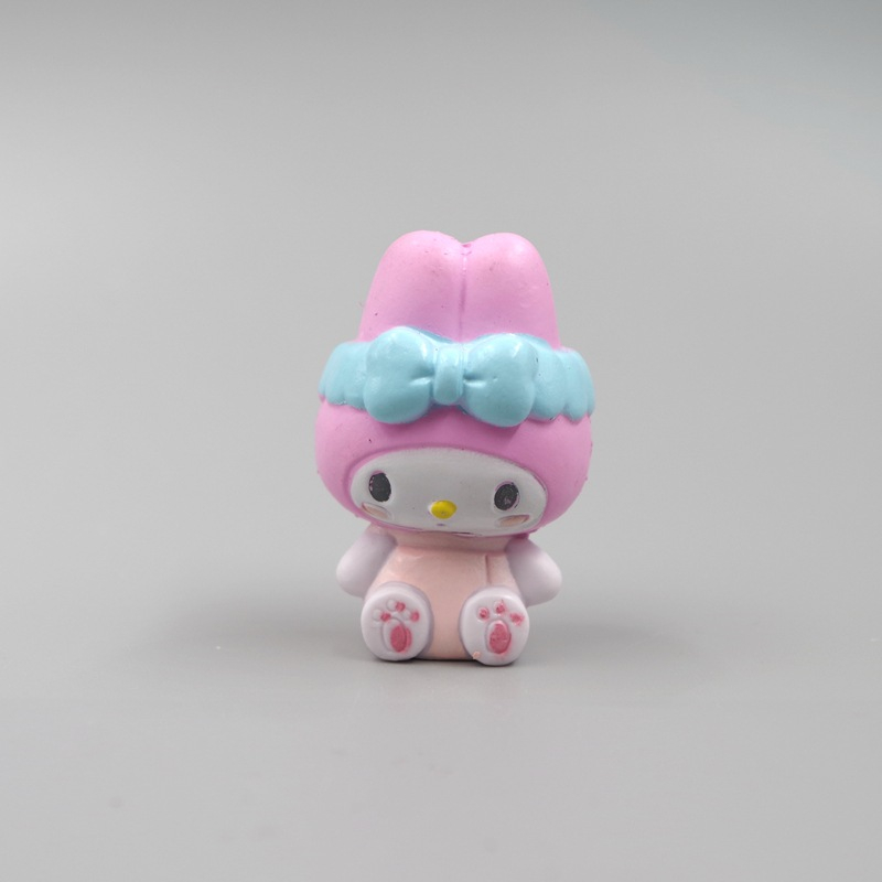 SANRIO Set 6 Mô Hình Mô Phỏng Nhân Vật Phim Hoạt Hình hello kitty kuromi my melody cinnamoroll pom purin