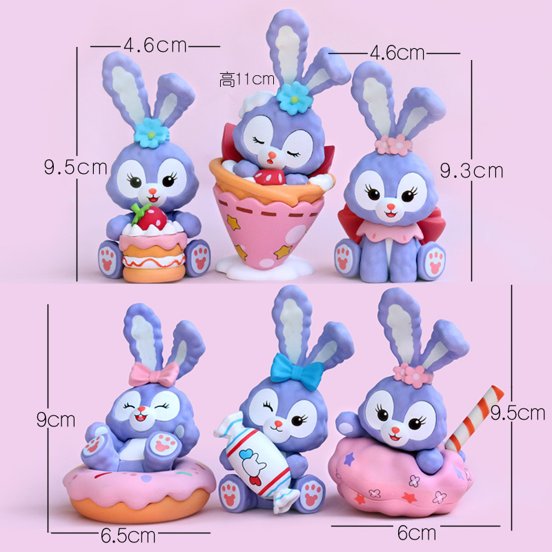 Set 6 Mô Hình Nhân Vật Hoạt Hình disney Xinh Xắn 9-11cm