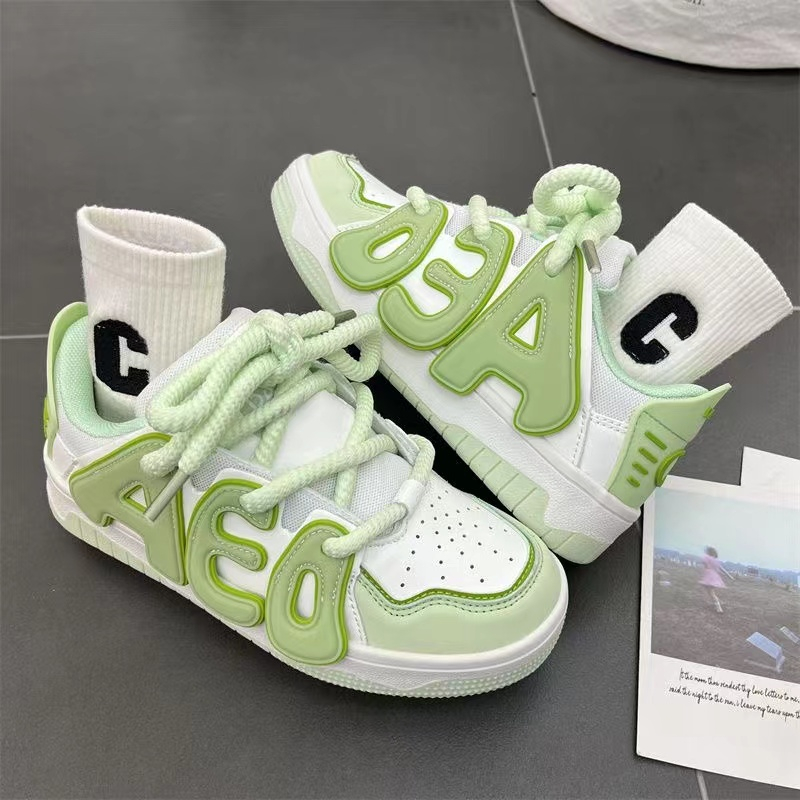 Giày Sneaker Đế Dày In Chữ Thời Trang