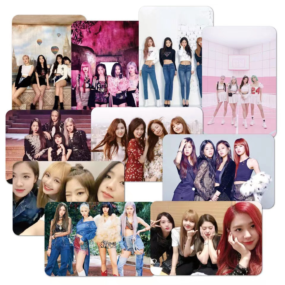 Set 50 Túi Đựng Bút In Hình Nhóm Nhạc blackpink jennie jisoo lisa rose lomo Cho Mũ Bảo Hiểm