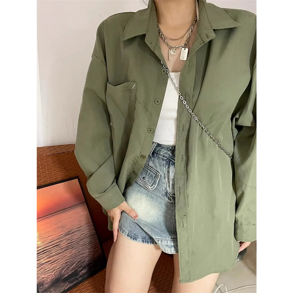 Áo Sơ Mi Chống Nắng Dáng Rộng Thời Trang Mùa Thu Dành Cho Nữ