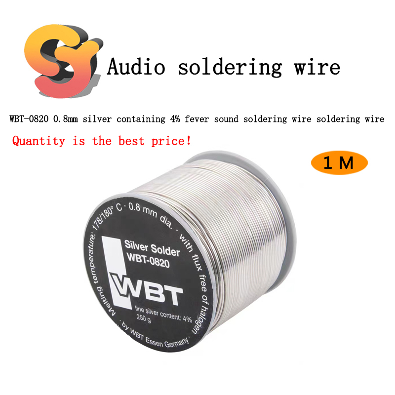Dây hàn WBT-0820 0.8mm Bạc Chứa 4% Sốt Âm Thanh Hàn Dây Hàn Giá 1 Mét