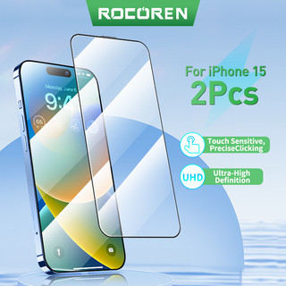Set 2 kính cường lực bảo vệ màn hình điện thoại iphone 15 pro 2023