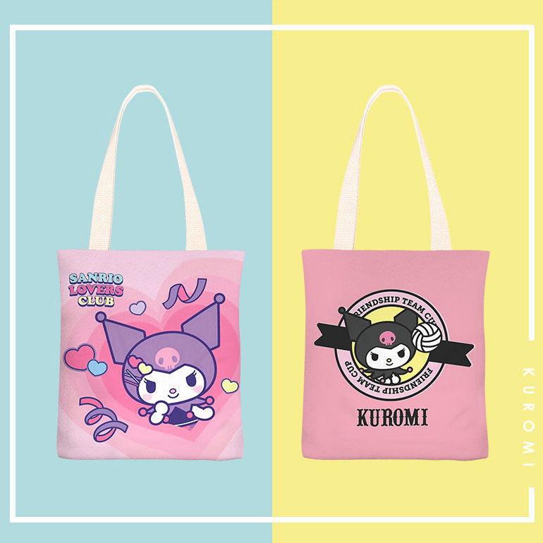 Nhật Bản dễ thương Kurumi đa phong cách nghiêng ba lô Kurumi Zipper nghiêng ba lô Kurumi Tote túi Cartoon Canvas Tote Túi Messenger nữ Quà tặng văn phòng phẩm sinh viên