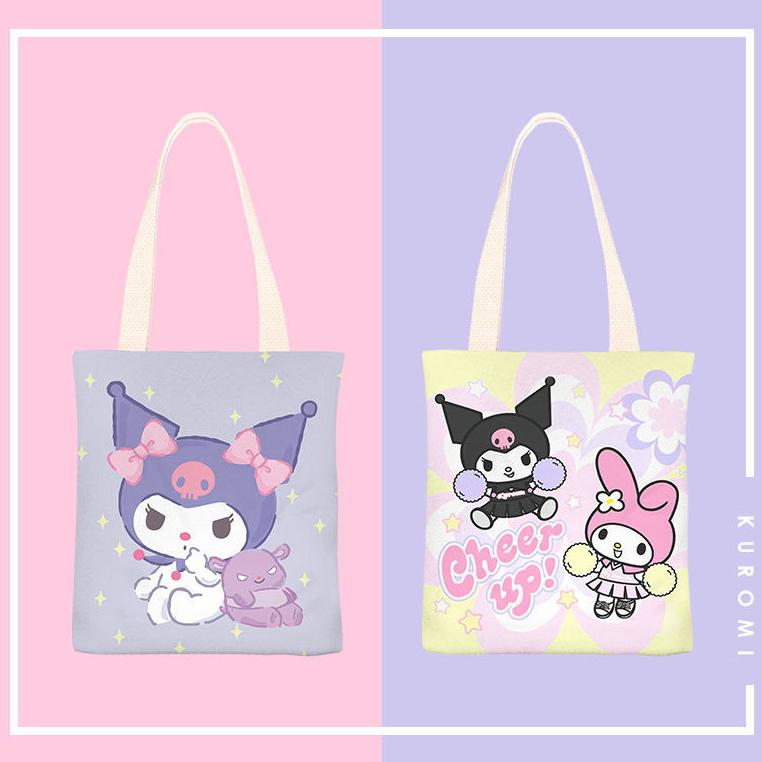 Nhật Bản dễ thương Kurumi đa phong cách nghiêng ba lô Kurumi Zipper nghiêng ba lô Kurumi Tote túi Cartoon Canvas Tote Túi Messenger nữ Quà tặng văn phòng phẩm sinh viên