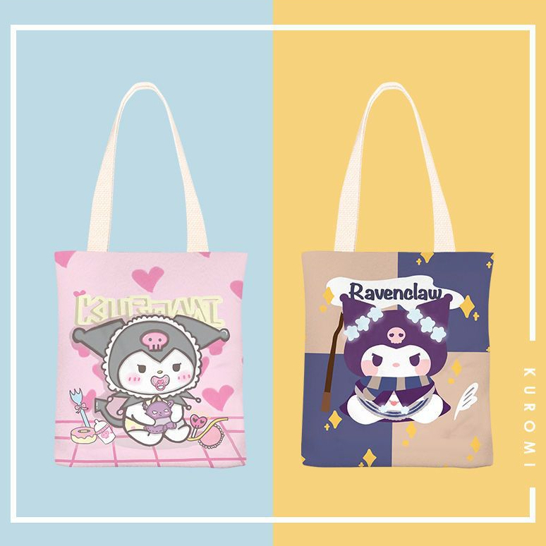 Nhật Bản dễ thương Kurumi đa phong cách nghiêng ba lô Kurumi Zipper nghiêng ba lô Kurumi Tote túi Cartoon Canvas Tote Túi Messenger nữ Quà tặng văn phòng phẩm sinh viên
