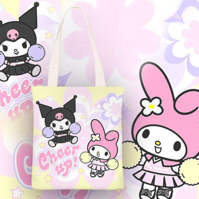 Nhật Bản dễ thương Kurumi đa phong cách nghiêng ba lô Kurumi Zipper nghiêng ba lô Kurumi Tote túi Cartoon Canvas Tote Túi Messenger nữ Quà tặng văn phòng phẩm sinh viên
