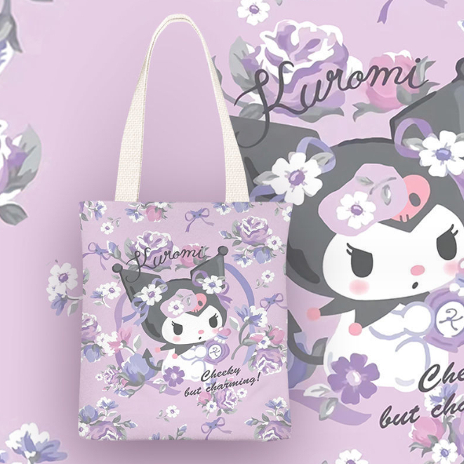 Nhật Bản dễ thương Kurumi đa phong cách nghiêng ba lô Kurumi Zipper nghiêng ba lô Kurumi Tote túi Cartoon Canvas Tote Túi Messenger nữ Quà tặng văn phòng phẩm sinh viên
