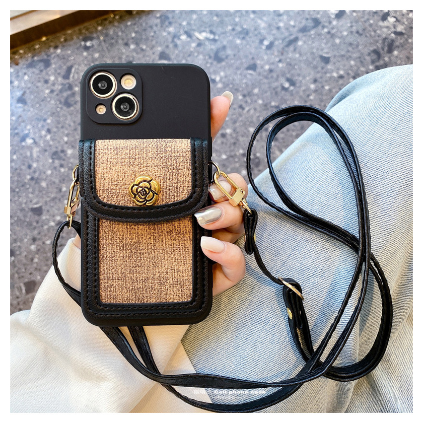 Ốp Điện Thoại Dạng Ví Hoa Trà Cao Cấp Cho iphone 15promax 15 14promax 13 pro max 12 pro max 11