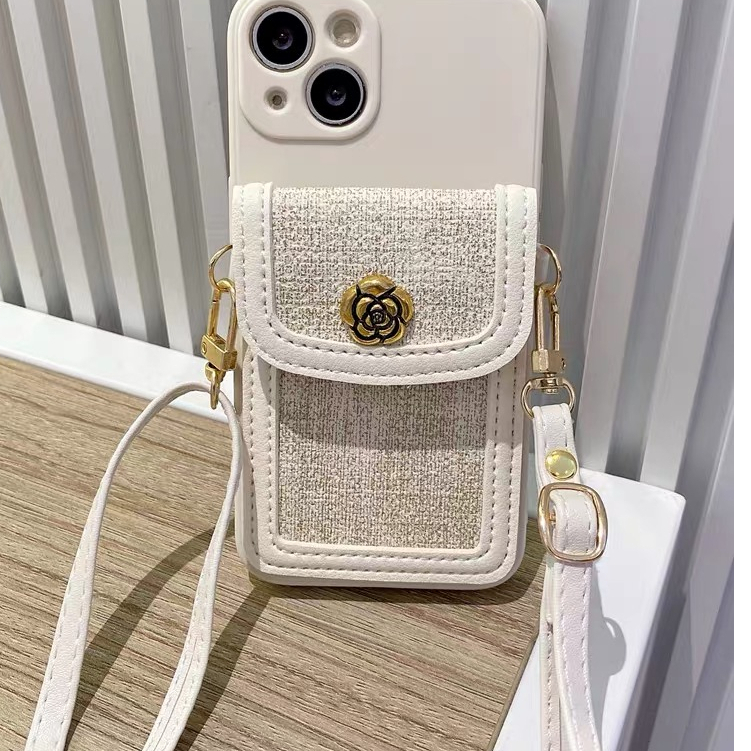 Ốp Điện Thoại Dạng Ví Hoa Trà Cao Cấp Cho iphone 15promax 15 14promax 13 pro max 12 pro max 11