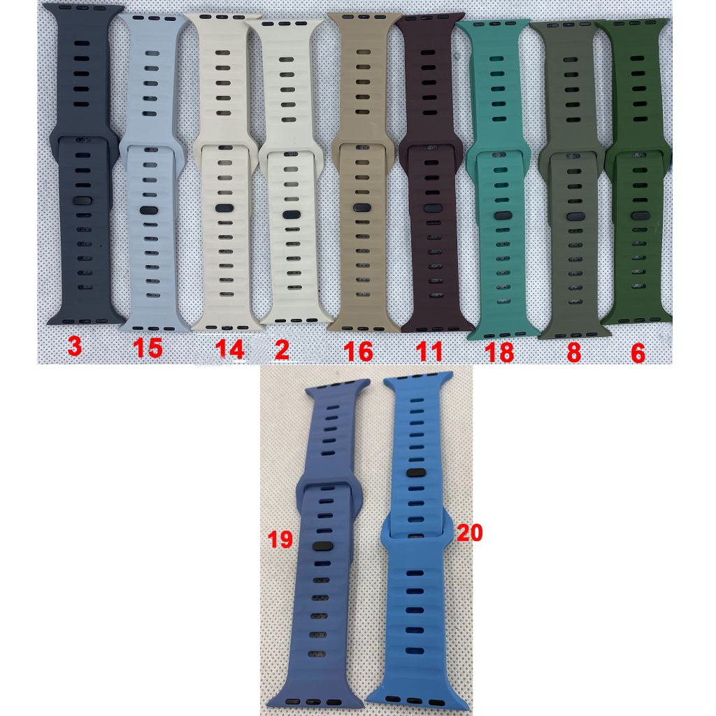 Silicone Dây Đeo Silicon Thay Thế Cho Apple iwatch ultra 2 49mm series 9 8 7 se 6 5 4 3 2 1 45mm 41mm 44mm 40mm 42mm 38mm ultra2