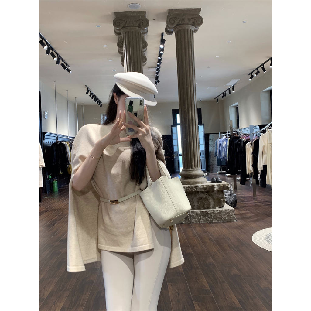 Áo Choàng Dáng Rộng Phong Cách Pháp Thời Trang Cho Nữ