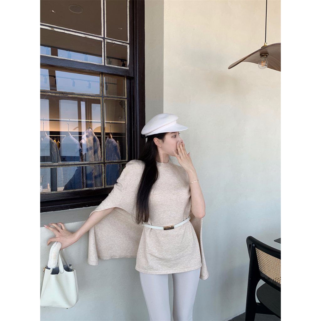 Áo Choàng Dáng Rộng Phong Cách Pháp Thời Trang Cho Nữ