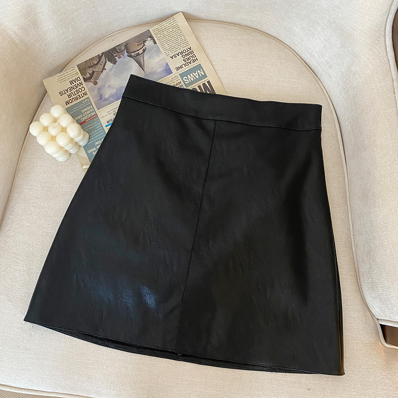 Xiaozhainv Chân Váy Da pu mini Lưng Cao Bó Hông 5 Màu Thời Trang Mùa Thu Hàn Quốc Dành Cho Bạn Nữ Xiaozhainv