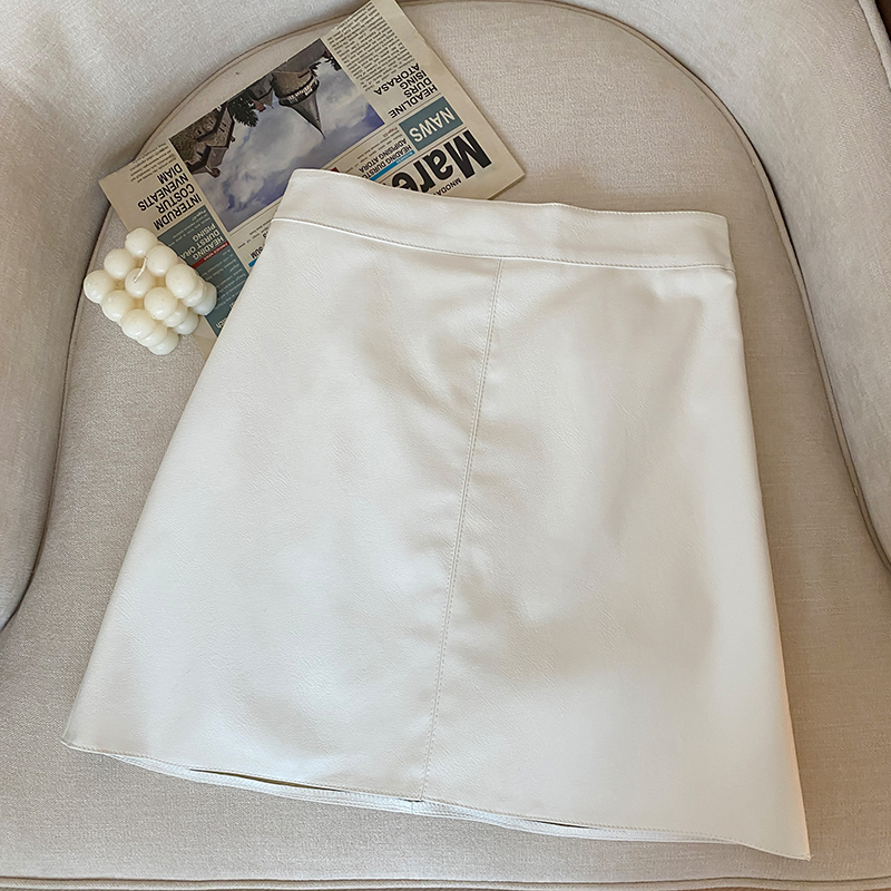 Xiaozhainv Chân Váy Da pu mini Lưng Cao Bó Hông 5 Màu Thời Trang Mùa Thu Hàn Quốc Dành Cho Bạn Nữ Xiaozhainv