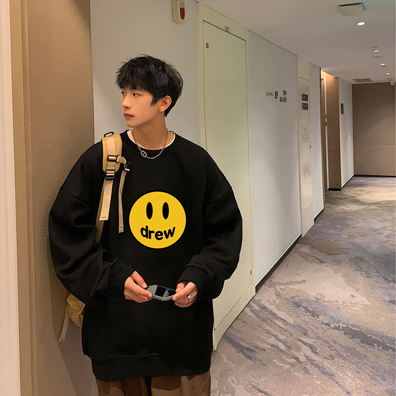 Áo sweater nam BEEYANBUY áo nỉ tay dài cổ tròn thời trang unisex 100% cotton-Y0207