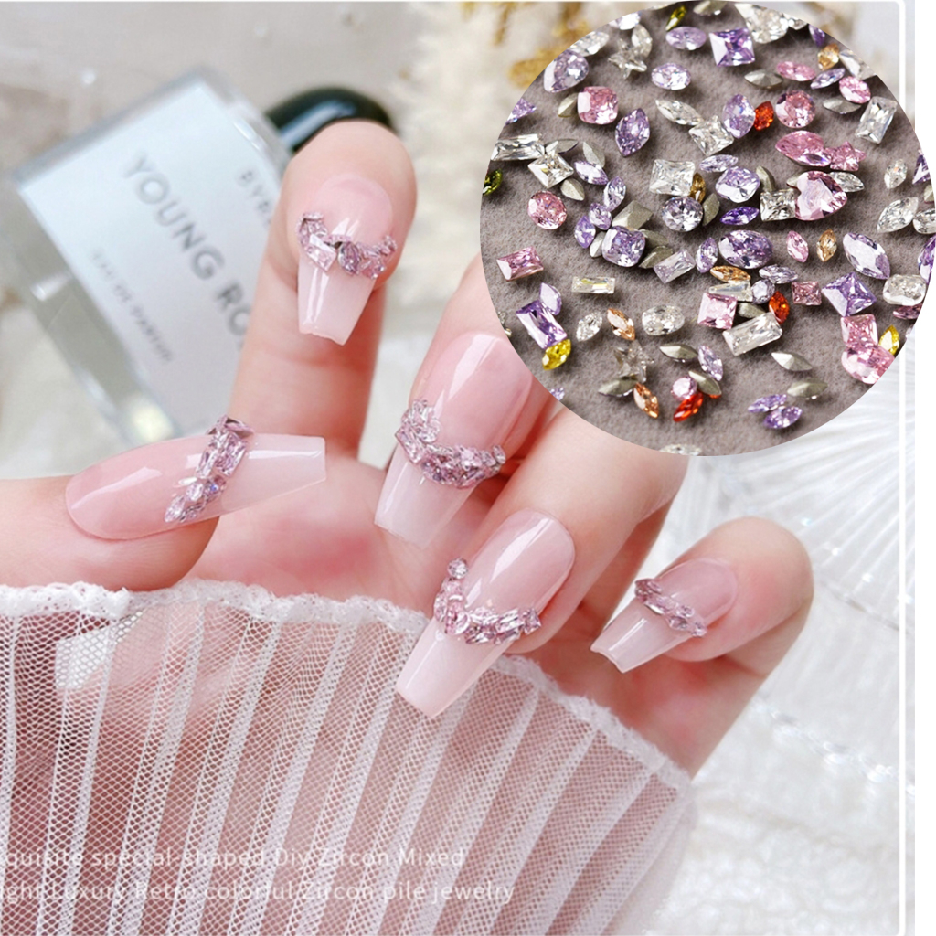 California Set 50 Hạt Đá 3d Đính Móng Nghệ Thuật