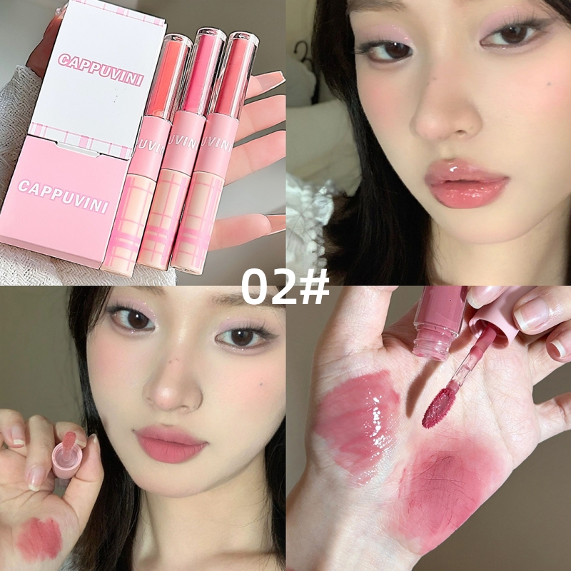 Minijumie Son kem tint lì hai đầu Cappuvini sắc tố cao lâu trôi 2 trong 1 Chống Thấm Nước Không Nhòe Màu Sắc Thời Trang