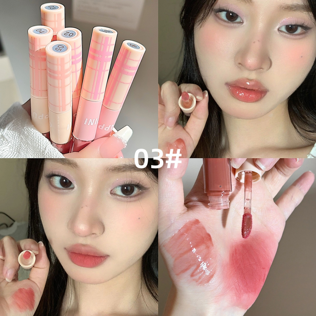 Minijumie Son kem tint lì hai đầu Cappuvini sắc tố cao lâu trôi 2 trong 1 Chống Thấm Nước Không Nhòe Màu Sắc Thời Trang