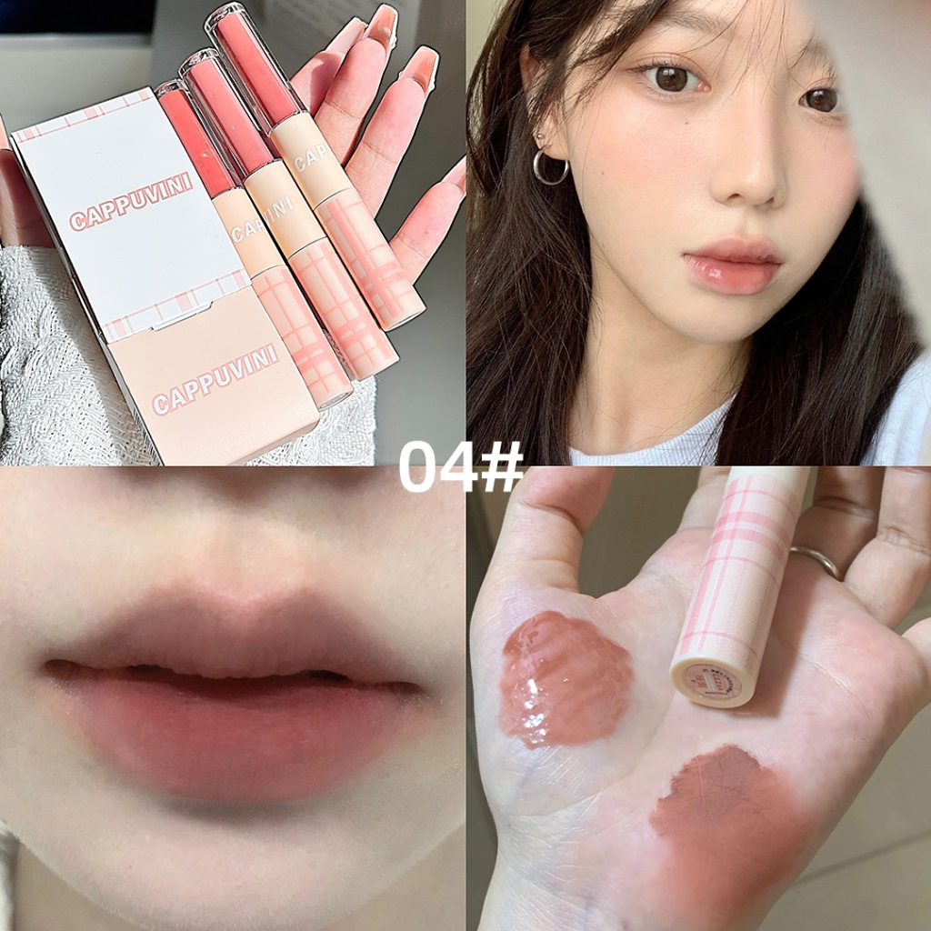 Minijumie Son kem tint lì hai đầu Cappuvini sắc tố cao lâu trôi 2 trong 1 Chống Thấm Nước Không Nhòe Màu Sắc Thời Trang