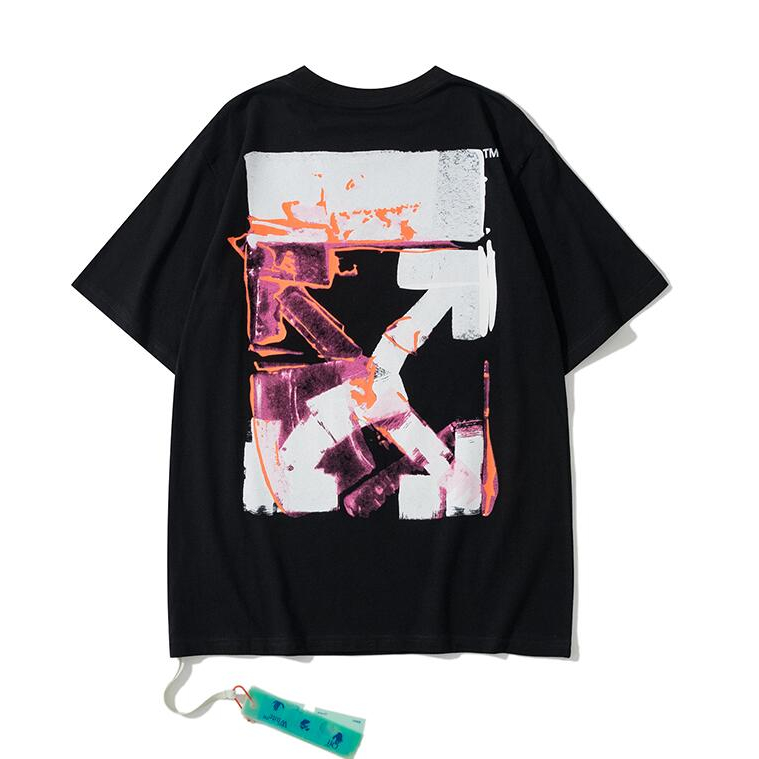 Off-white Áo Thun Tay Ngắn Cổ Tròn Chất Liệu cotton In Họa Tiết Thời Trang Cho Nam Nữ