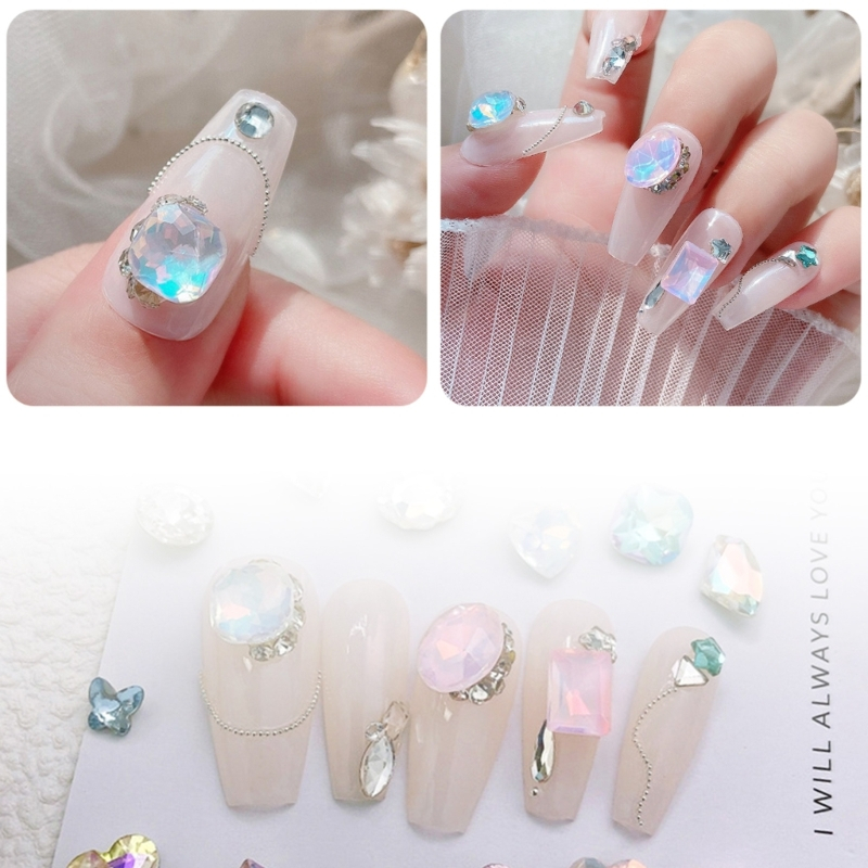 Set 30 Hạt Đá Pha Lê 3d Đính Móng Nghệ Thuật