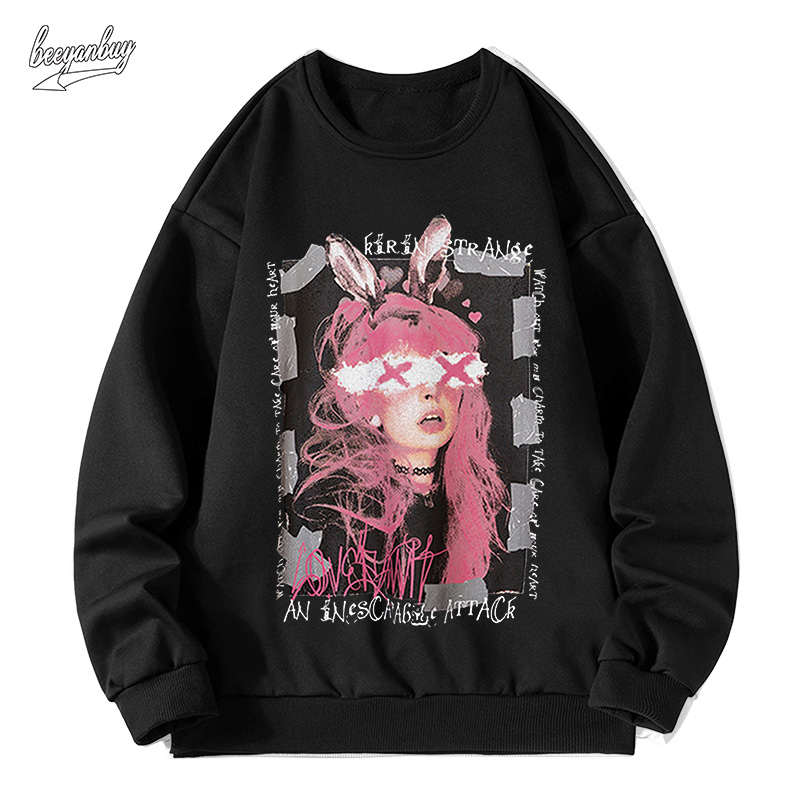 Áo sweater nam BEEYANBUY áo nỉ tay dài bigsize đẹp in hình unisex 100% cotton-D0152