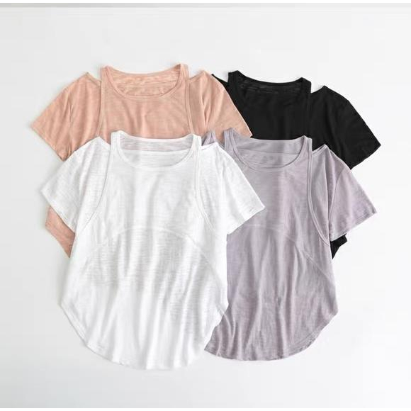 Áo Thun Thể Thao Ngắn Tay Thoáng Khí Mau Khô Thời Trang Cho Nữ