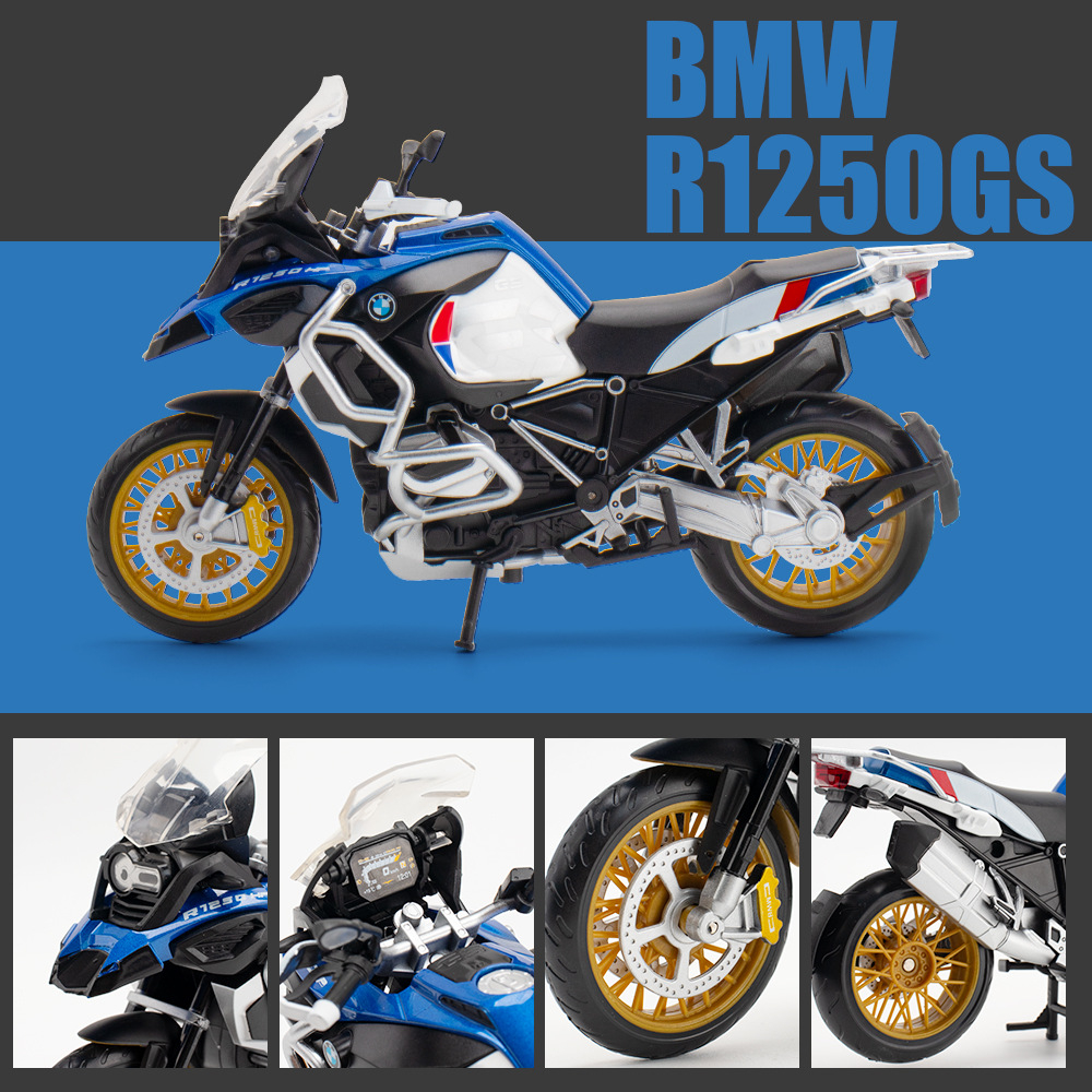 Mô Hình Xe Mô Tô bmw r1250 gs Bằng Hợp Kim Tỉ Lệ 1: 12