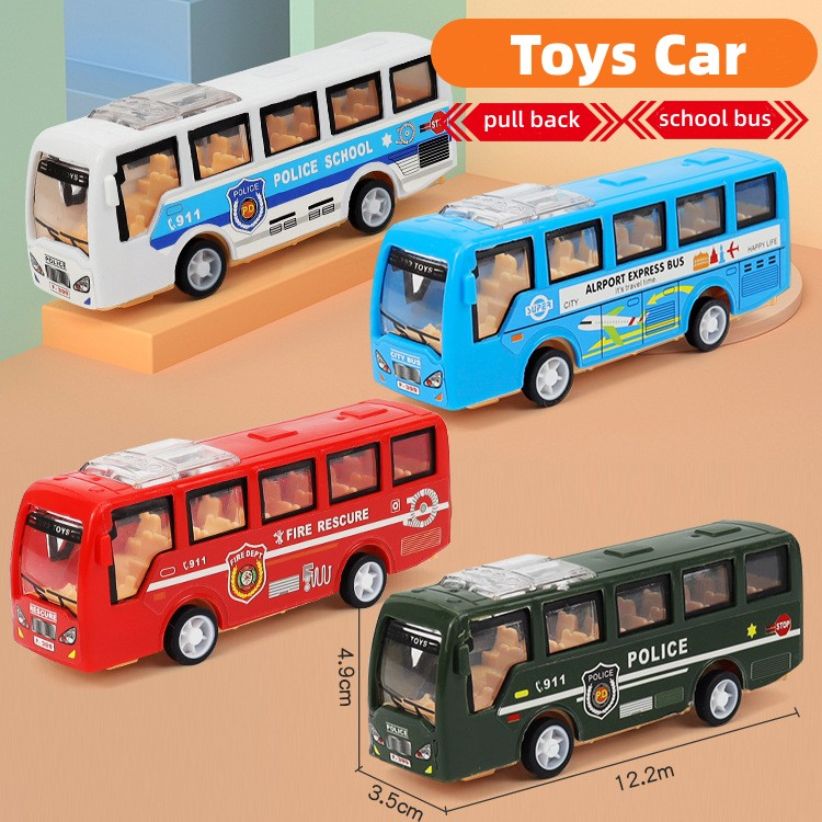 Qingyu Mô Hình Xe Buýt Hoạt Hình Bằng Nhựa Đồ Chơi Cho Trẻ Em