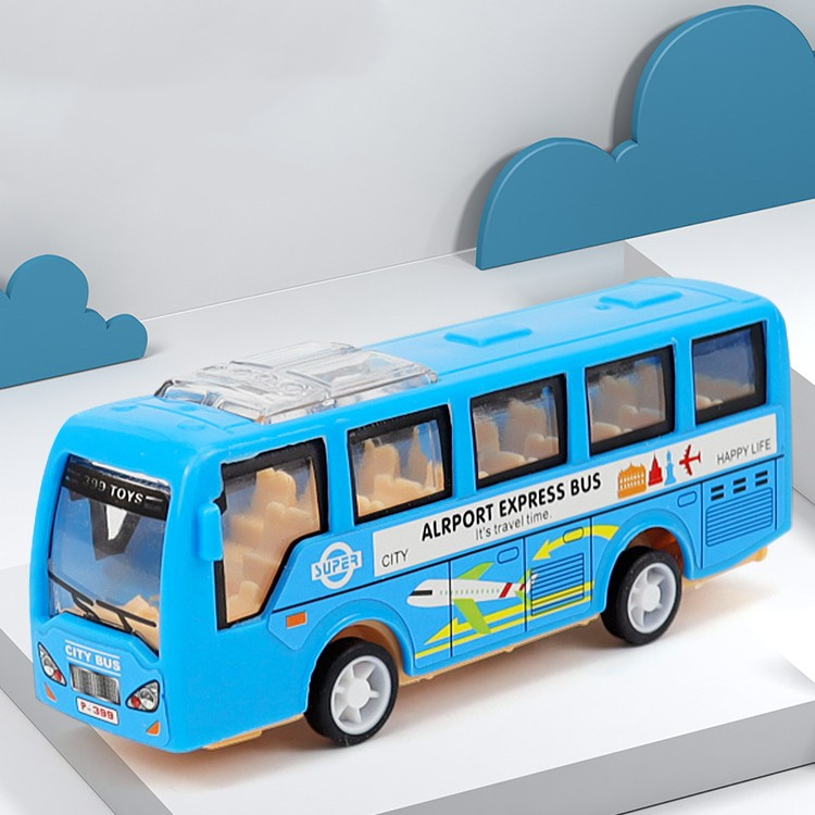 Qingyu Mô Hình Xe Buýt Hoạt Hình Bằng Nhựa Đồ Chơi Cho Trẻ Em