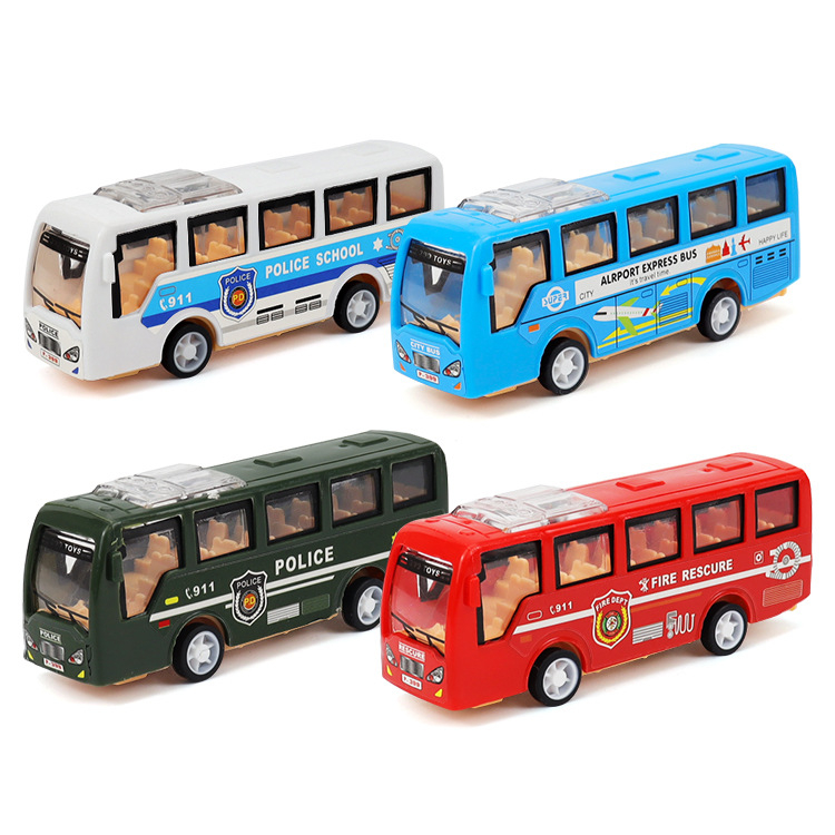 Qingyu Mô Hình Xe Buýt Hoạt Hình Bằng Nhựa Đồ Chơi Cho Trẻ Em