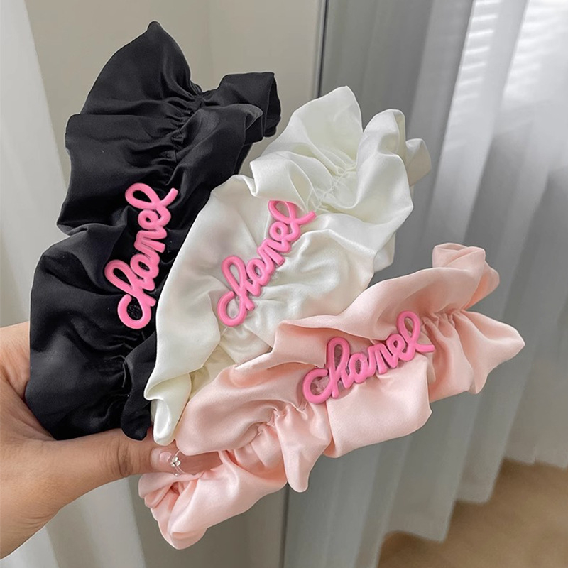 Băng Đô Cài Tóc Bằng Vải Bông Xếp Ly Bản Rộng Dễ Thương Dành Cho Bạn Gái