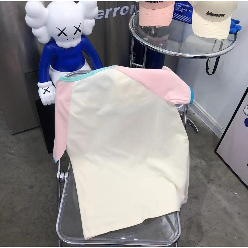 Áo Thun Thêu Chữ ader Ngực Ngắn Tay Thời Trang Unisex Cá Tính 5364