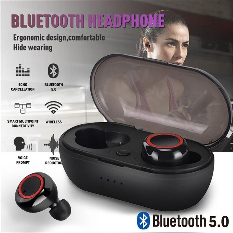 Tai Nghe bluetooth Không Dây y50 tws Có Hộp Sạc Cho Điện Thoại Thông Minh