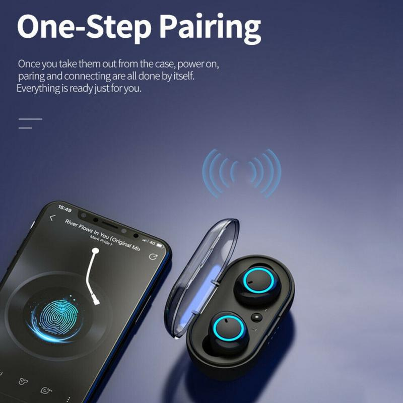 Tai Nghe bluetooth Không Dây y50 tws Có Hộp Sạc Cho Điện Thoại Thông Minh