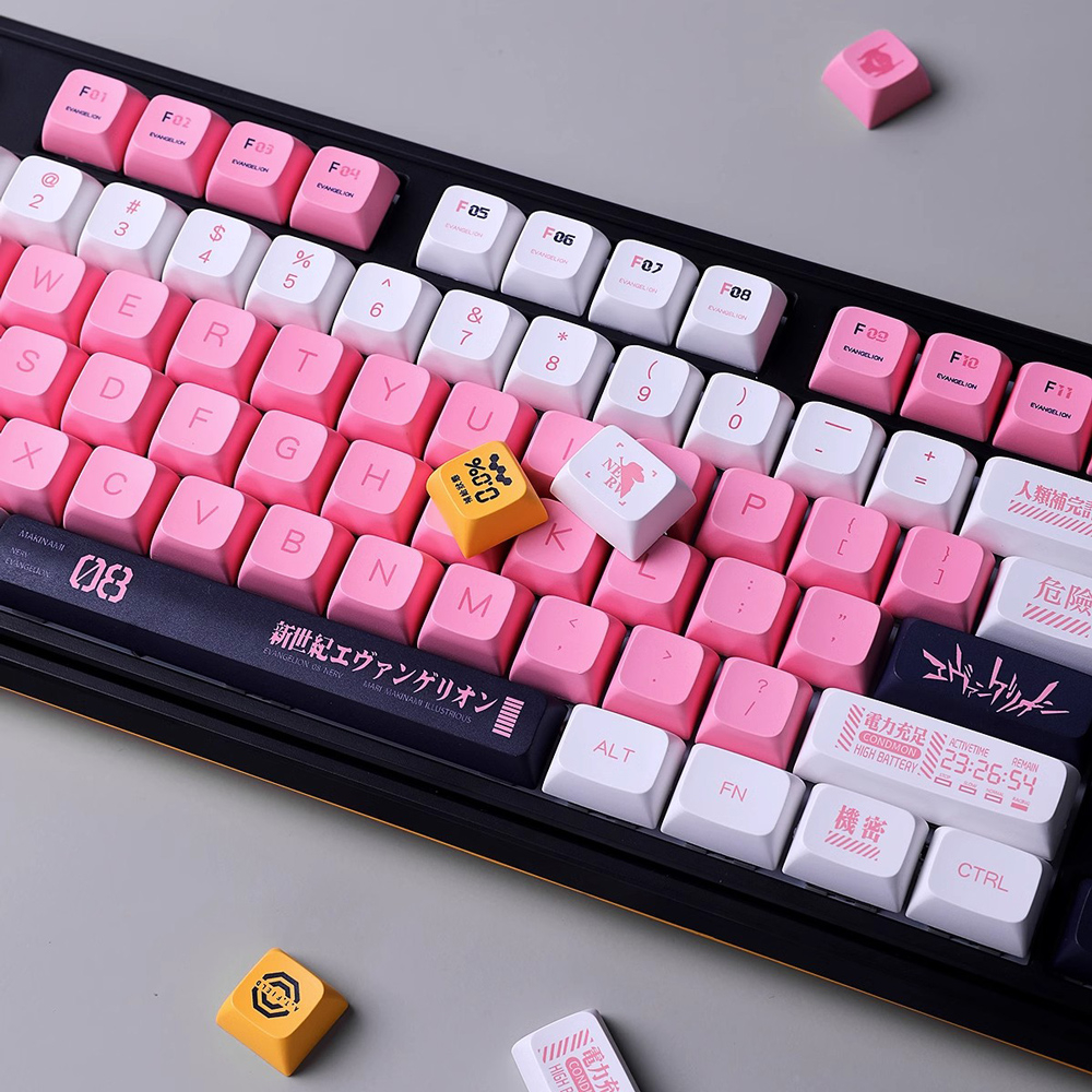 EVA-08  keycaps XDA profile Dye-Sublimation   PBT keycap 134keys