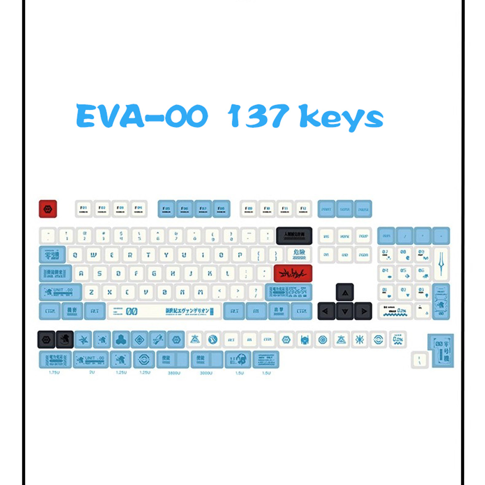 EVA-00  keycaps XDA profile Dye-Sublimation   PBT keycap 137keys